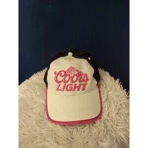 Coors Light Cap - Pink White Women's Men's Unisex Adjustable